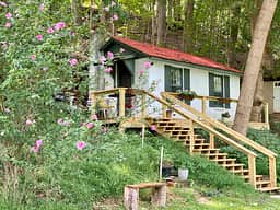 New Deck and stairs to access the Tiny House