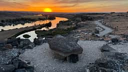 Natural rock benches placed along trail side to enjoy the scenic views and wildlife.
