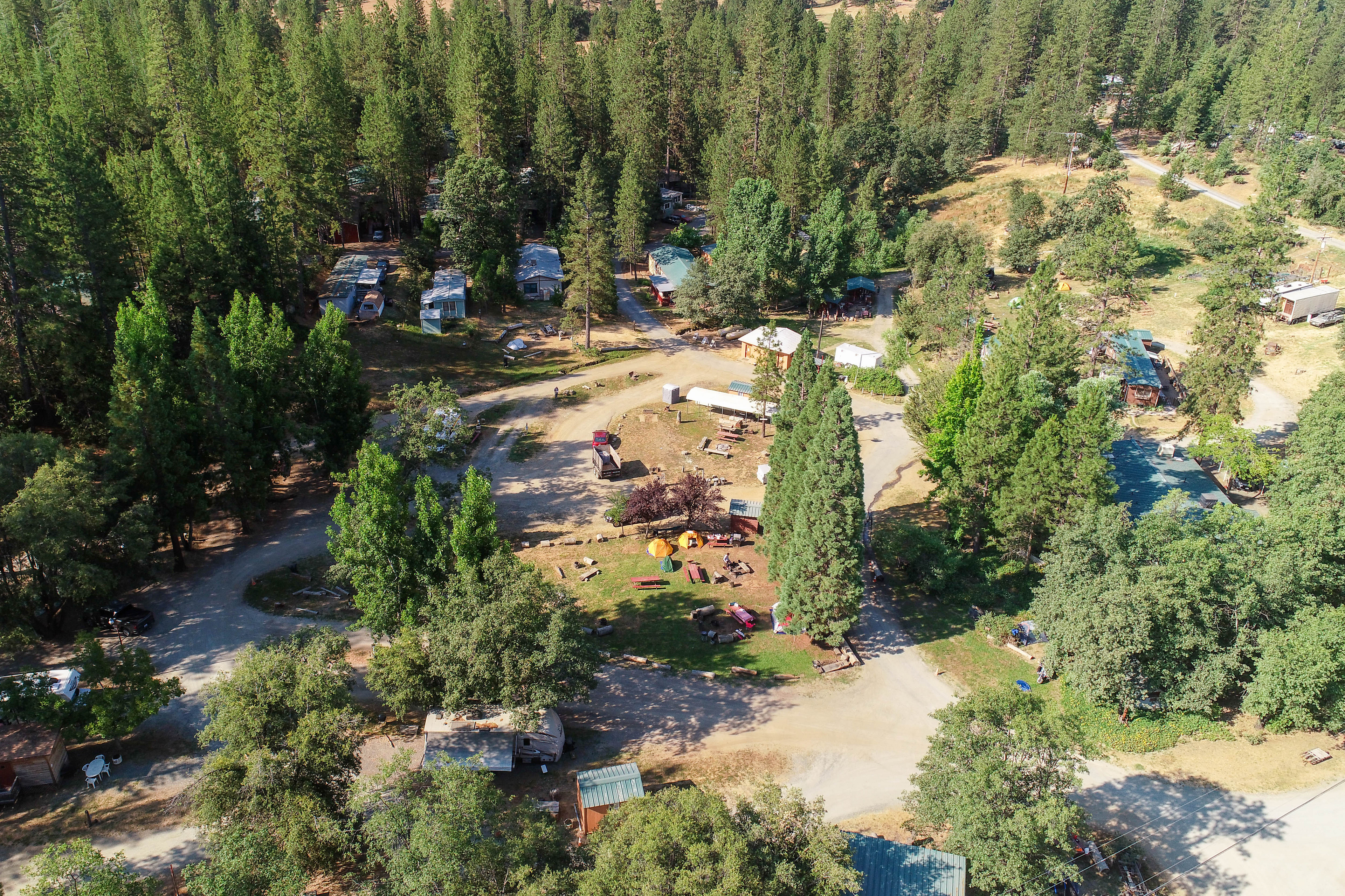 Aerial of Center Tent Area