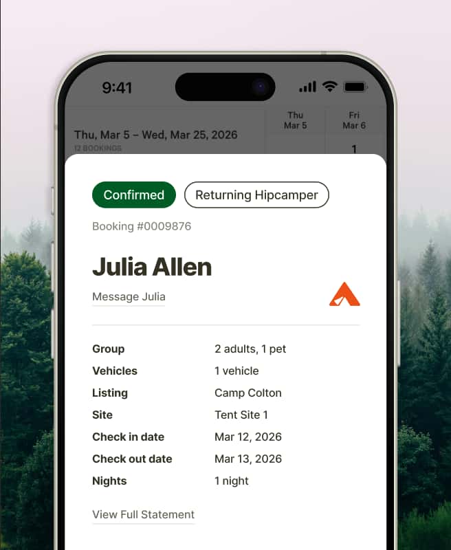 Booking management.