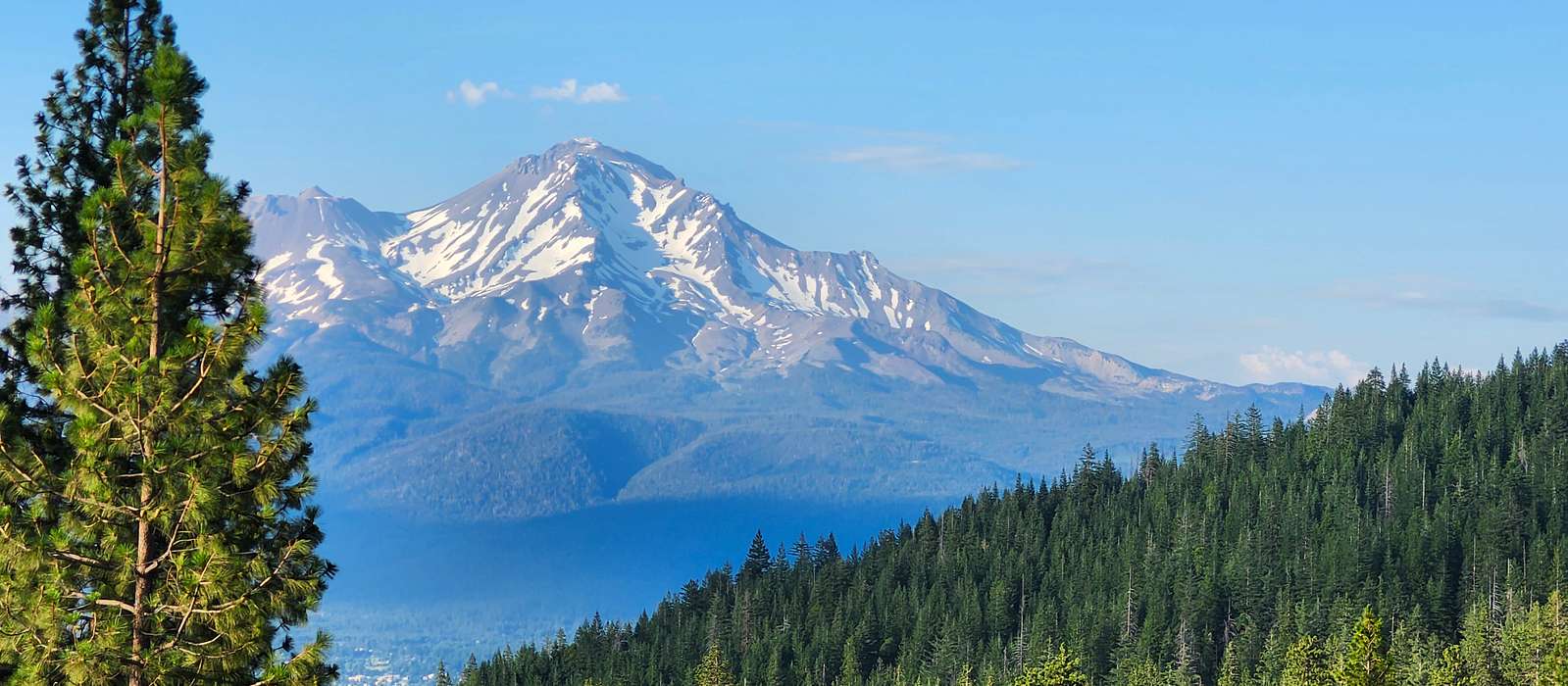 A scenic view of Mount Shasta