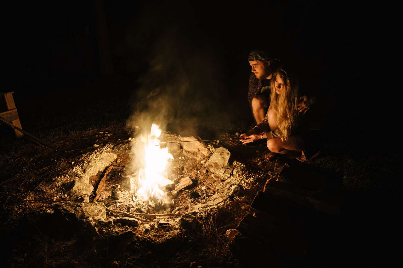 Romantic and peaceful, just roasting some marshmallows. 