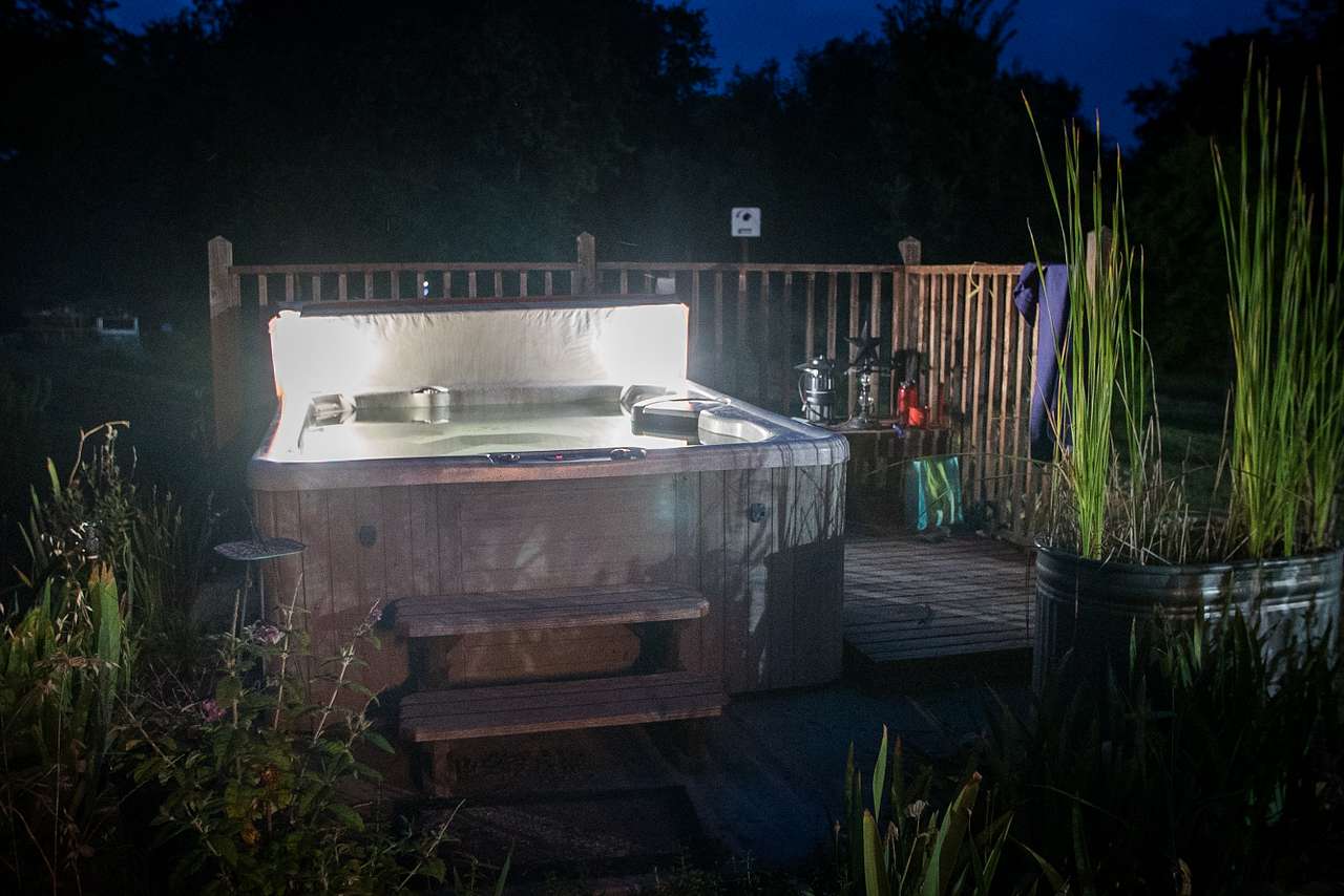 We got to enjoy the hot tub and stargaze :)