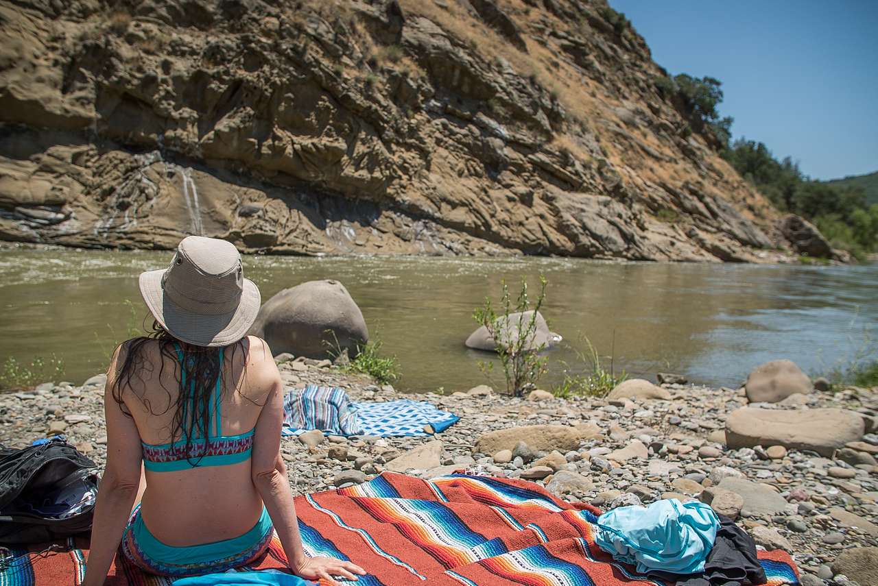 At the secret swimming hole! It was so refreshing!