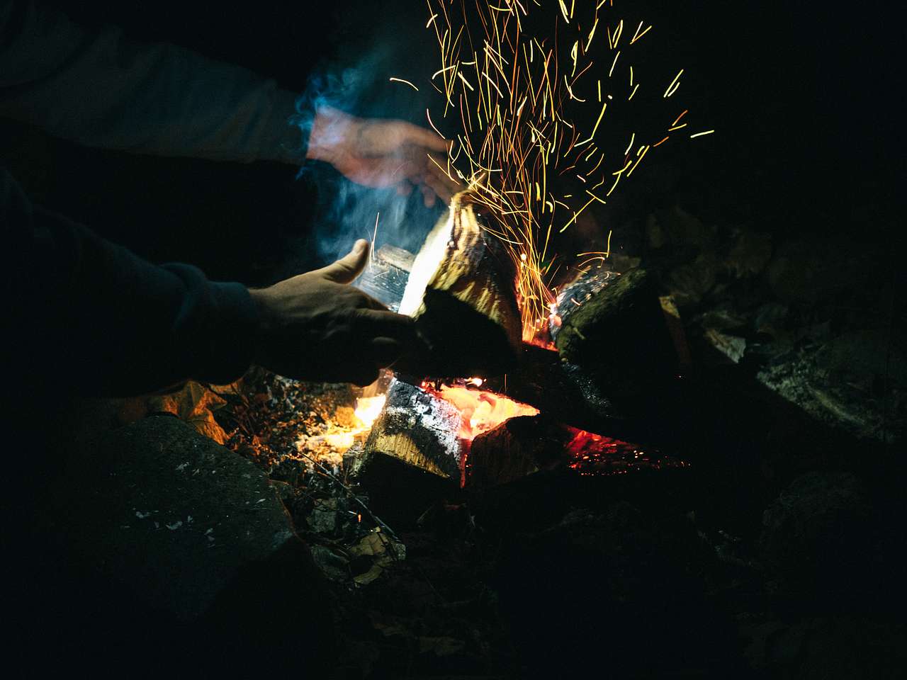 Chris provides firewood boxes for $7, there is a fire pit ready to go right next to the river 