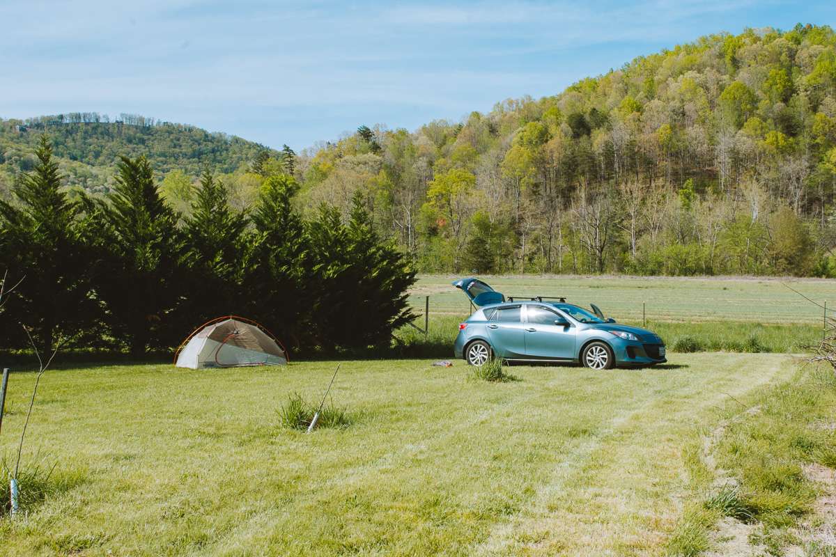 Setting up camp!