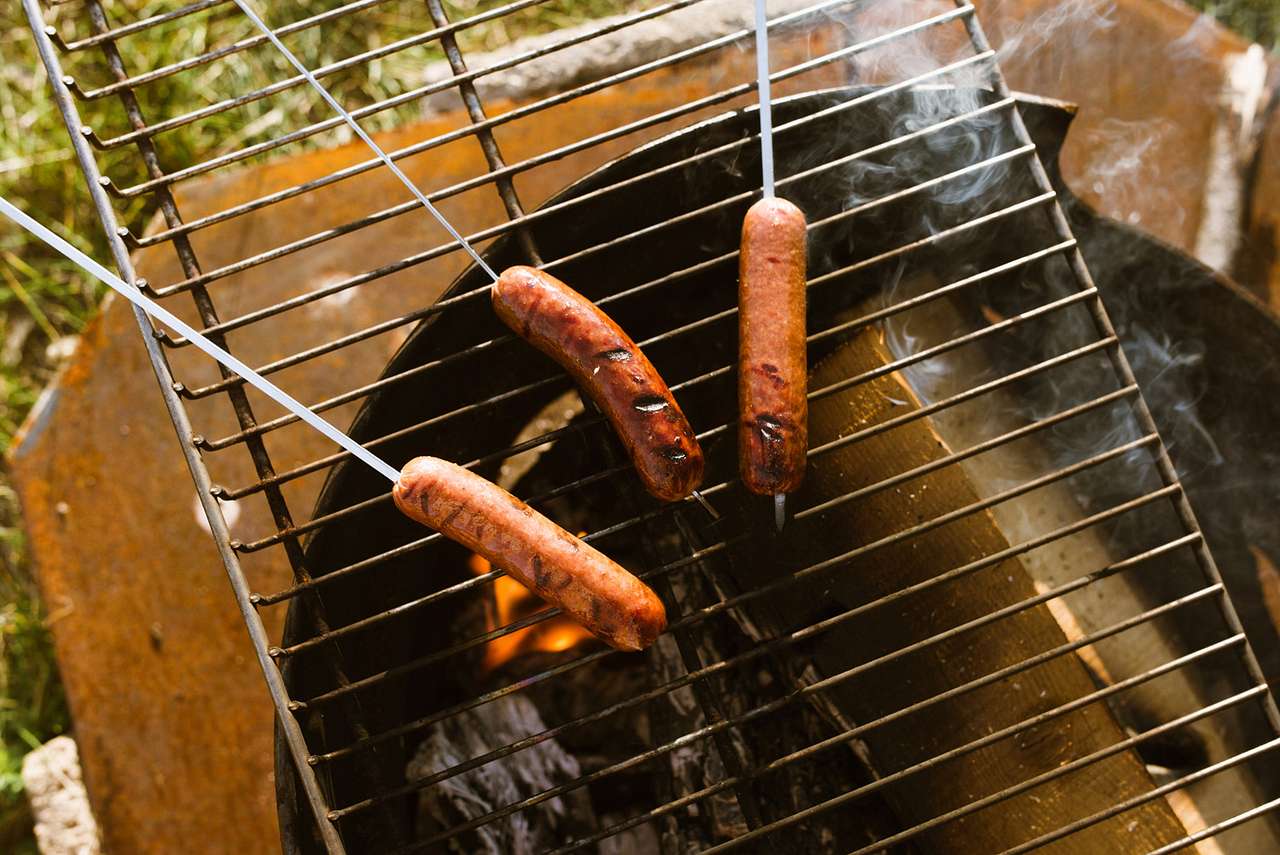 You know, uncured grassfed beef hotdogs burnt to perfection over a wood fire. Topped with organic mustard on cheap buns.  Balance, right? 