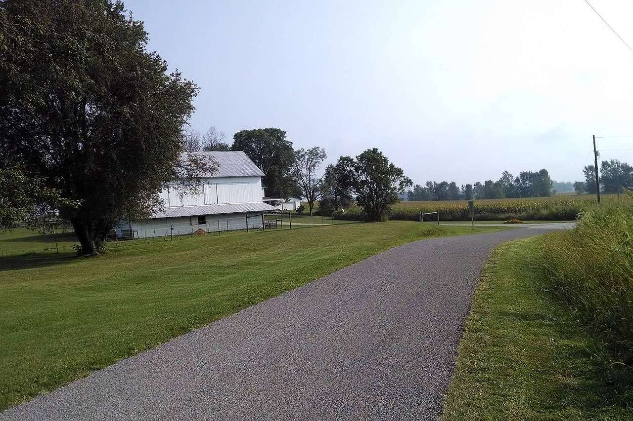 One of the barns on the property, used for hay & equipment storage.