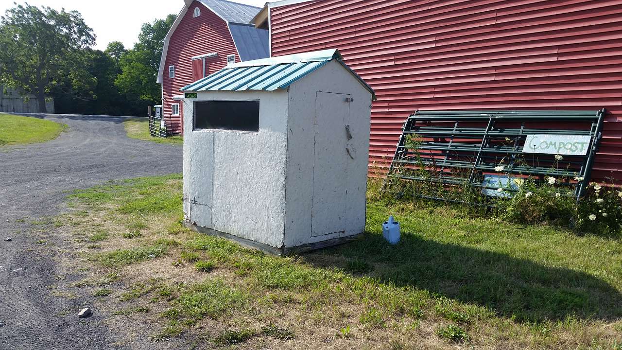 Ice Fishing Shack, now an outhouse.