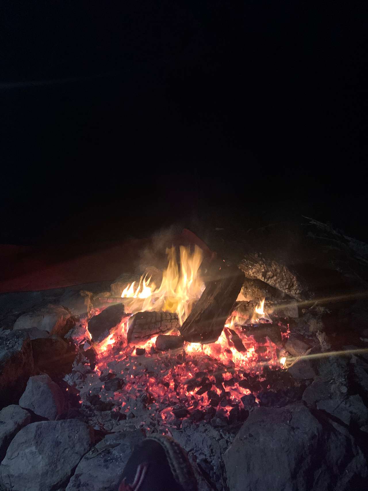Camp fire set up 