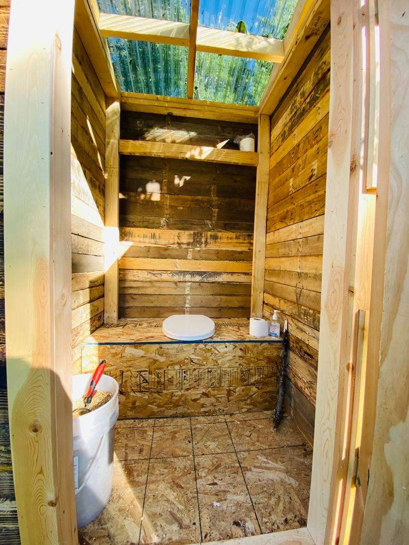 Our brand new 2021 compost toilet located in the camping area