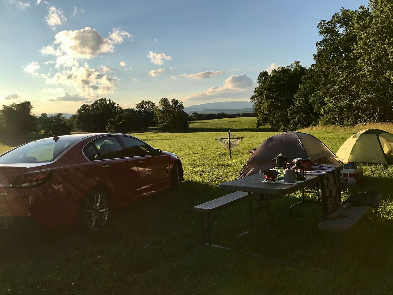 Our campsite. No issues driving our car to this location. 