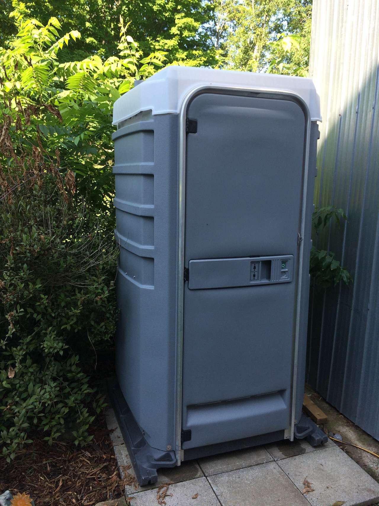 our nice and clean V.I.P. toilet with sink including mirror and light 