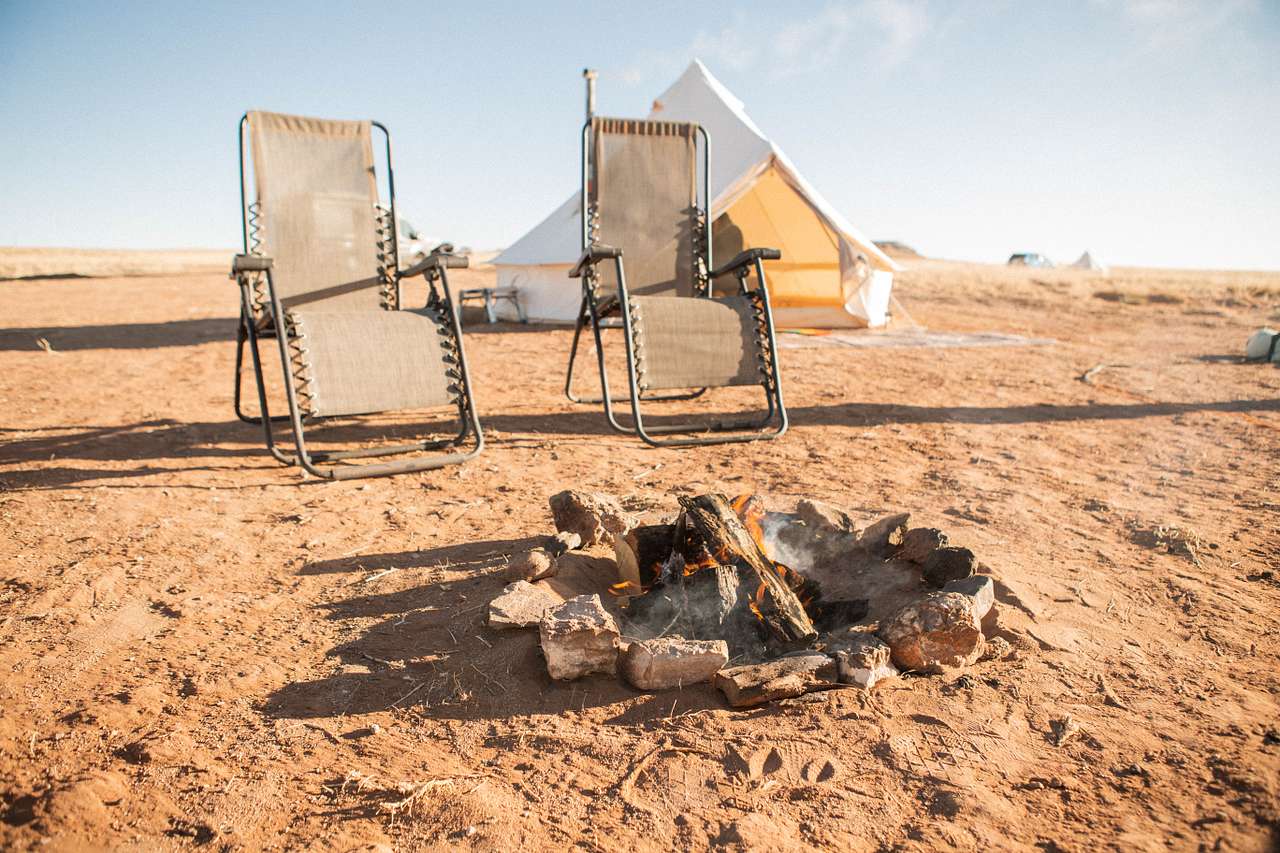The site included 2 chairs and a firepit!