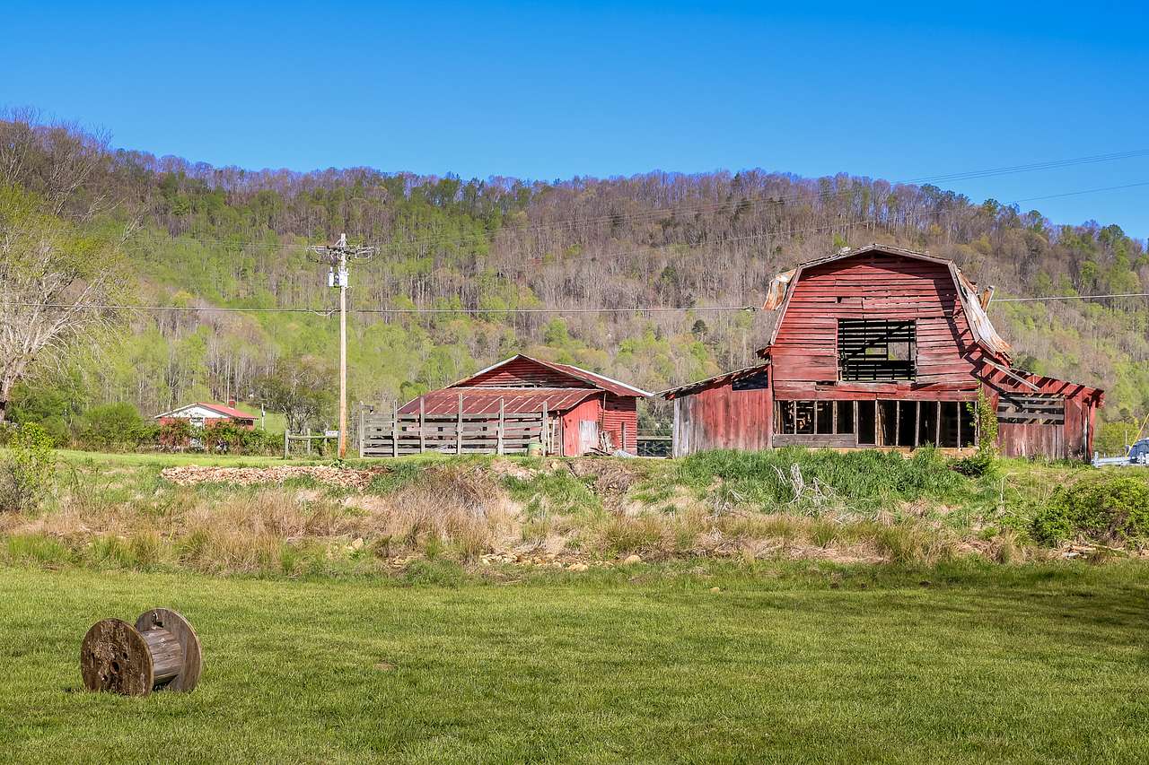 The old barn on the property.