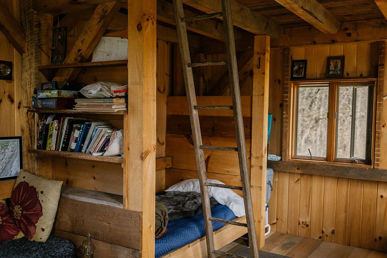 Lot's of room for sleeping: the bottom bed shown here, the reading nook/window seat to its right, and the loft above