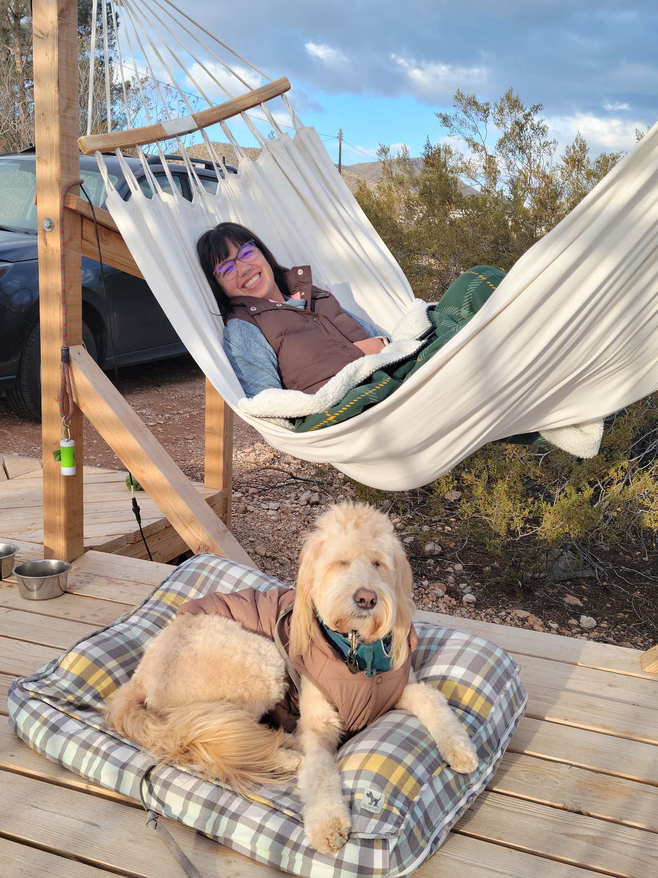 View pets photos of Retro Camper with Mountain Views