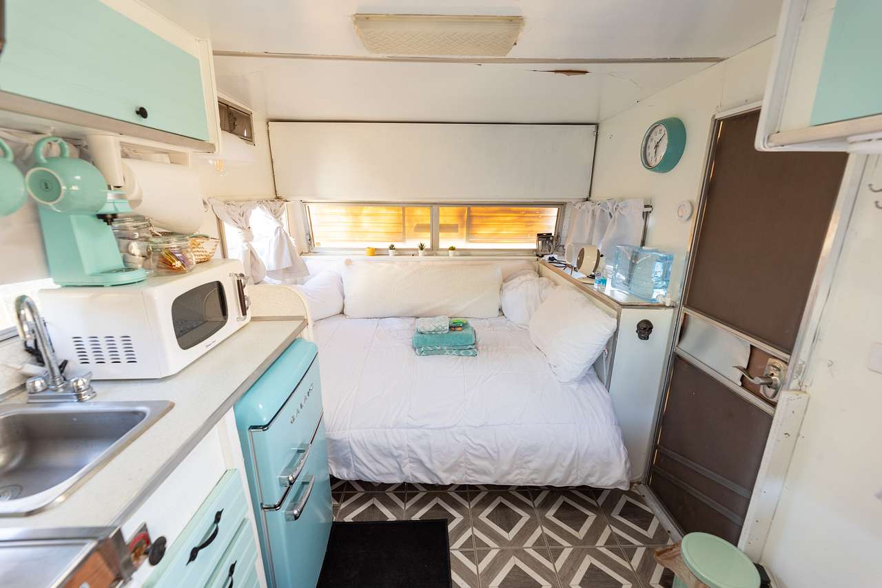 View more photos of Retro Camper with Mountain Views