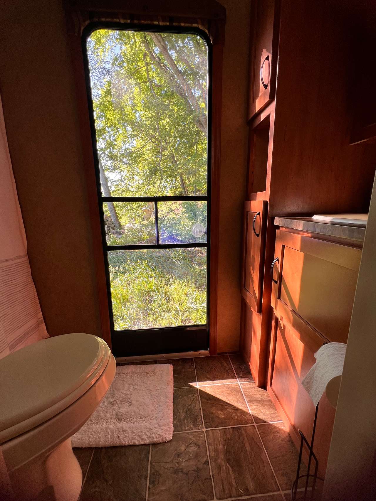 2nd bathroom and back door to the outside.
