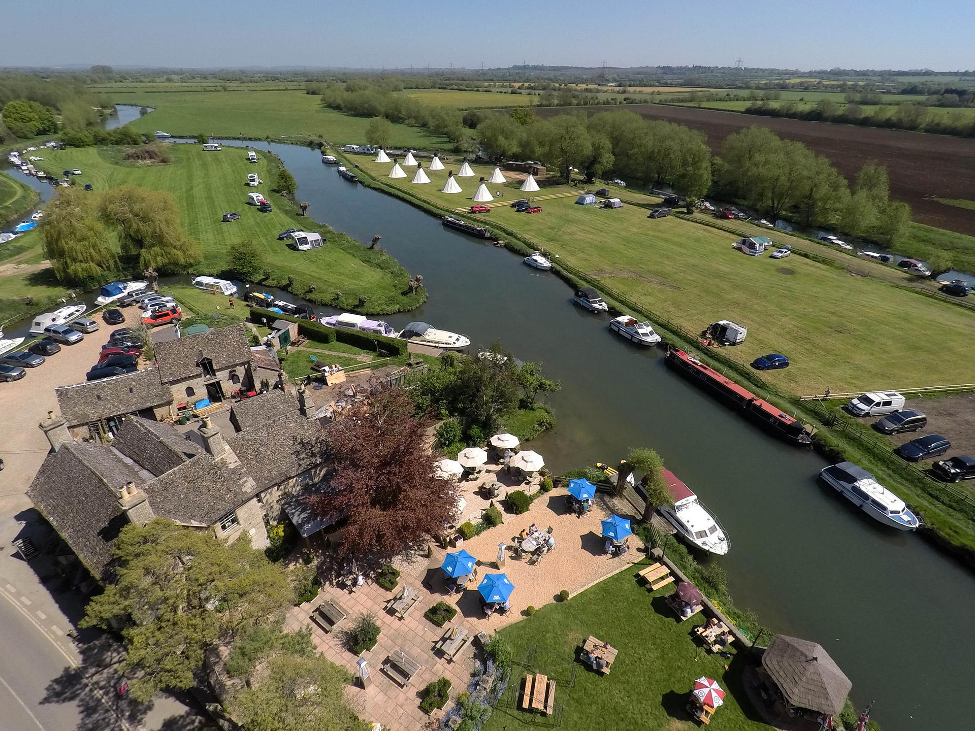 Ye Olde Swan as viewed from above.