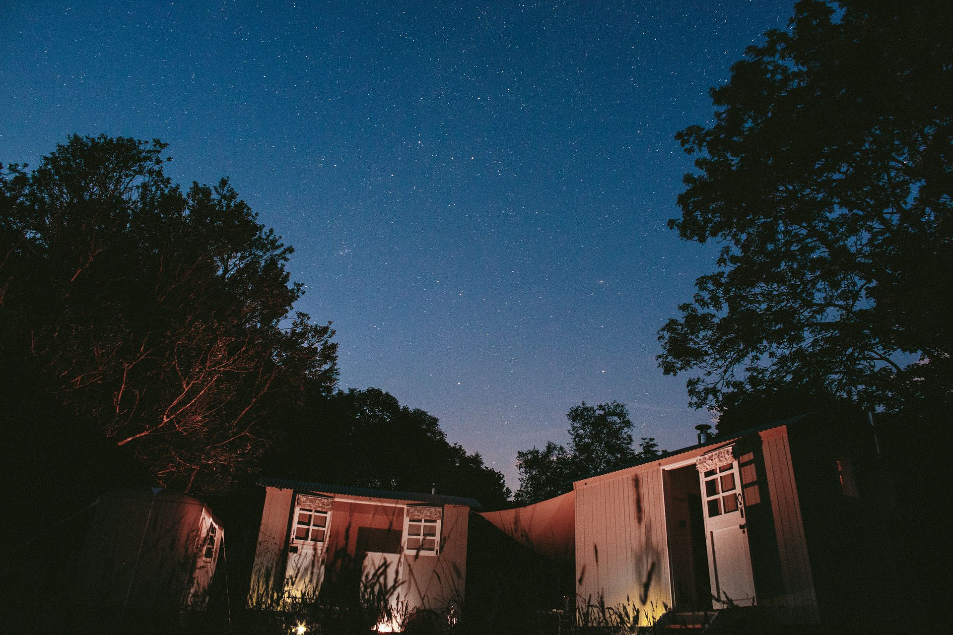 Snowdonia Shepherds' Huts under the stars