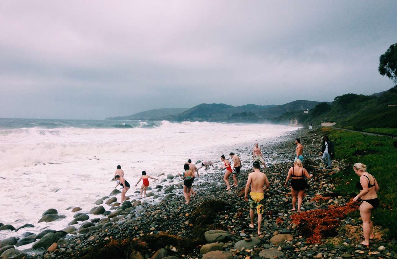 A bunch of photographers gathers here yearly for a weekend. Sometimes we do dumb stuff, like jump into a surging storm surf. 