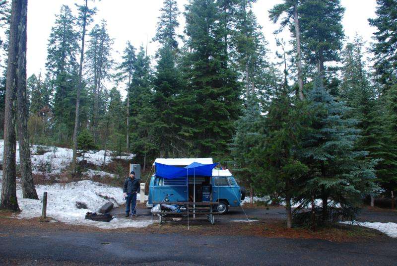 Early April camping