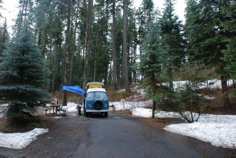 Early April camping