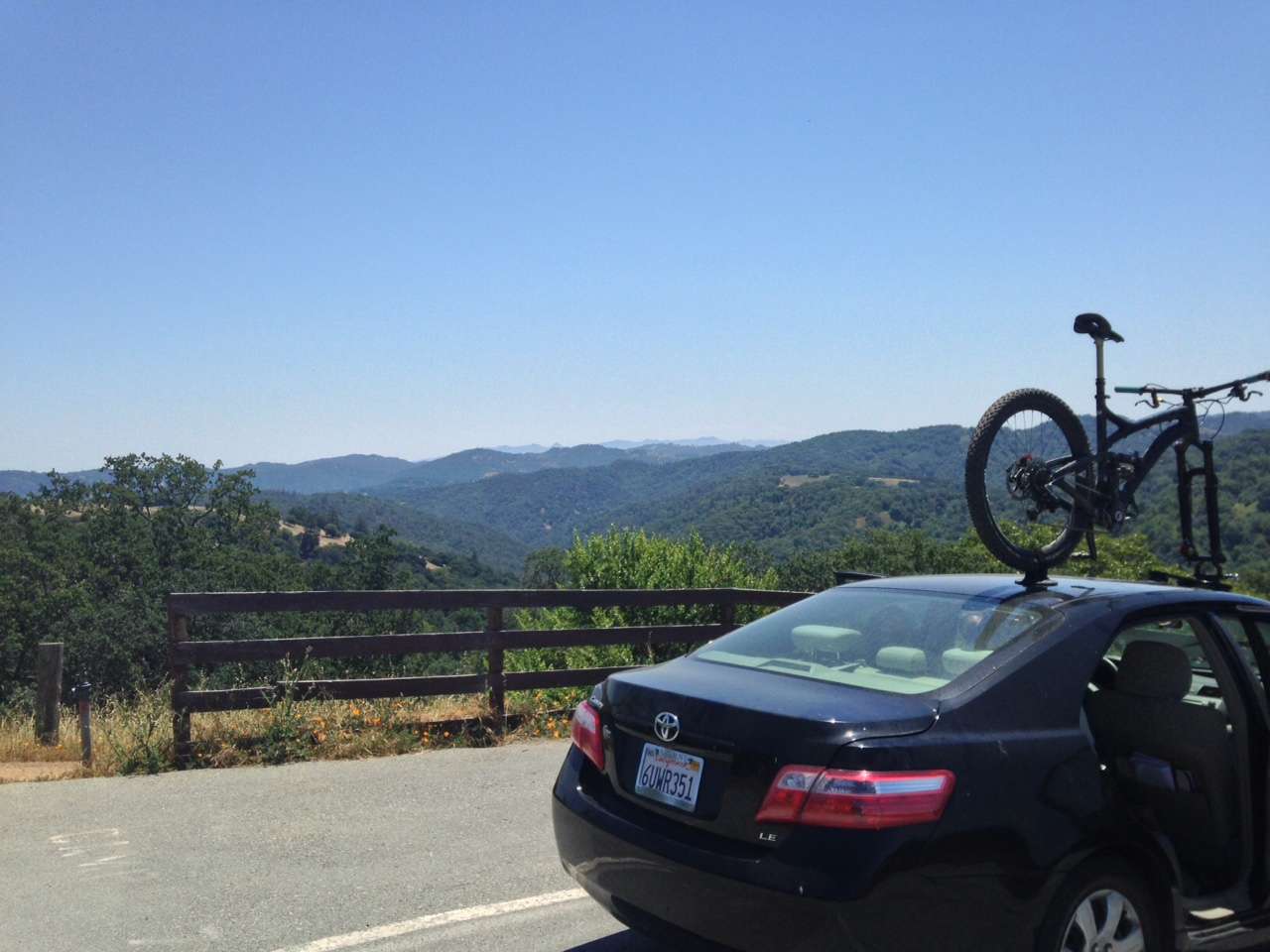 View of the valley from the parking lot for sites 4-7