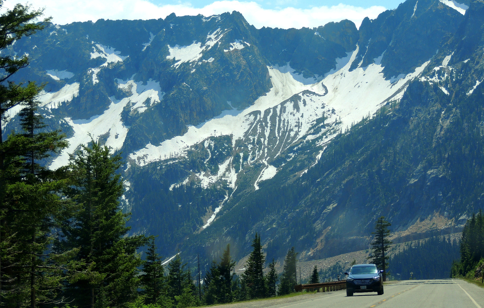 You may find it hard to keep your eyes on the road with this view out your window.