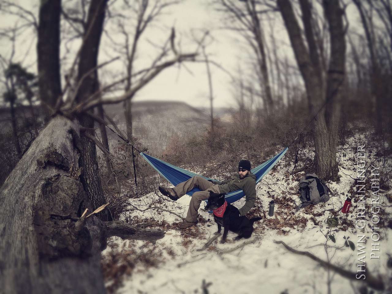 Winter Hike up the Thousand Steps Trail to this vista to do a little hanging out.