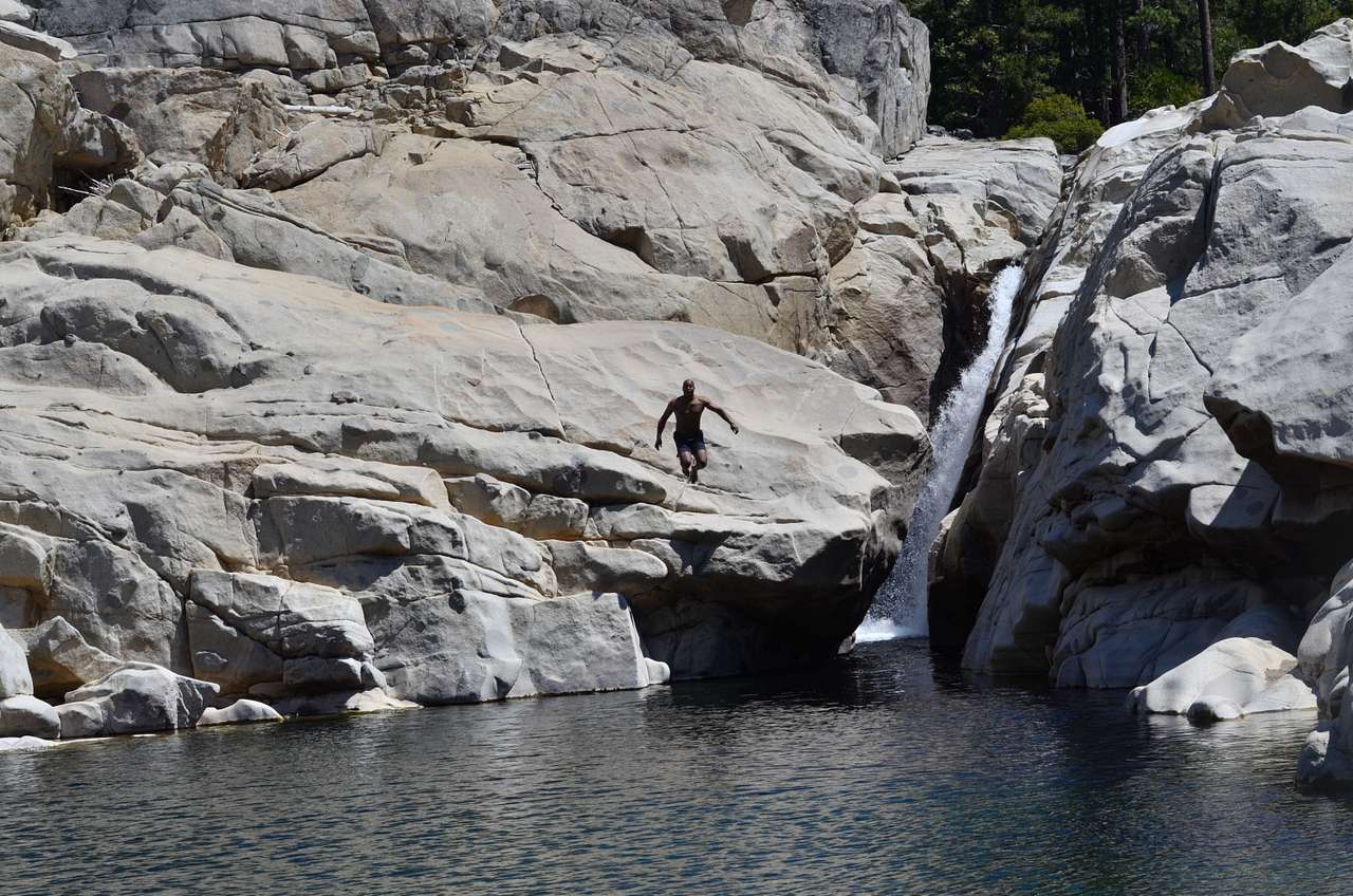 Swimming hole at end of the reservoir