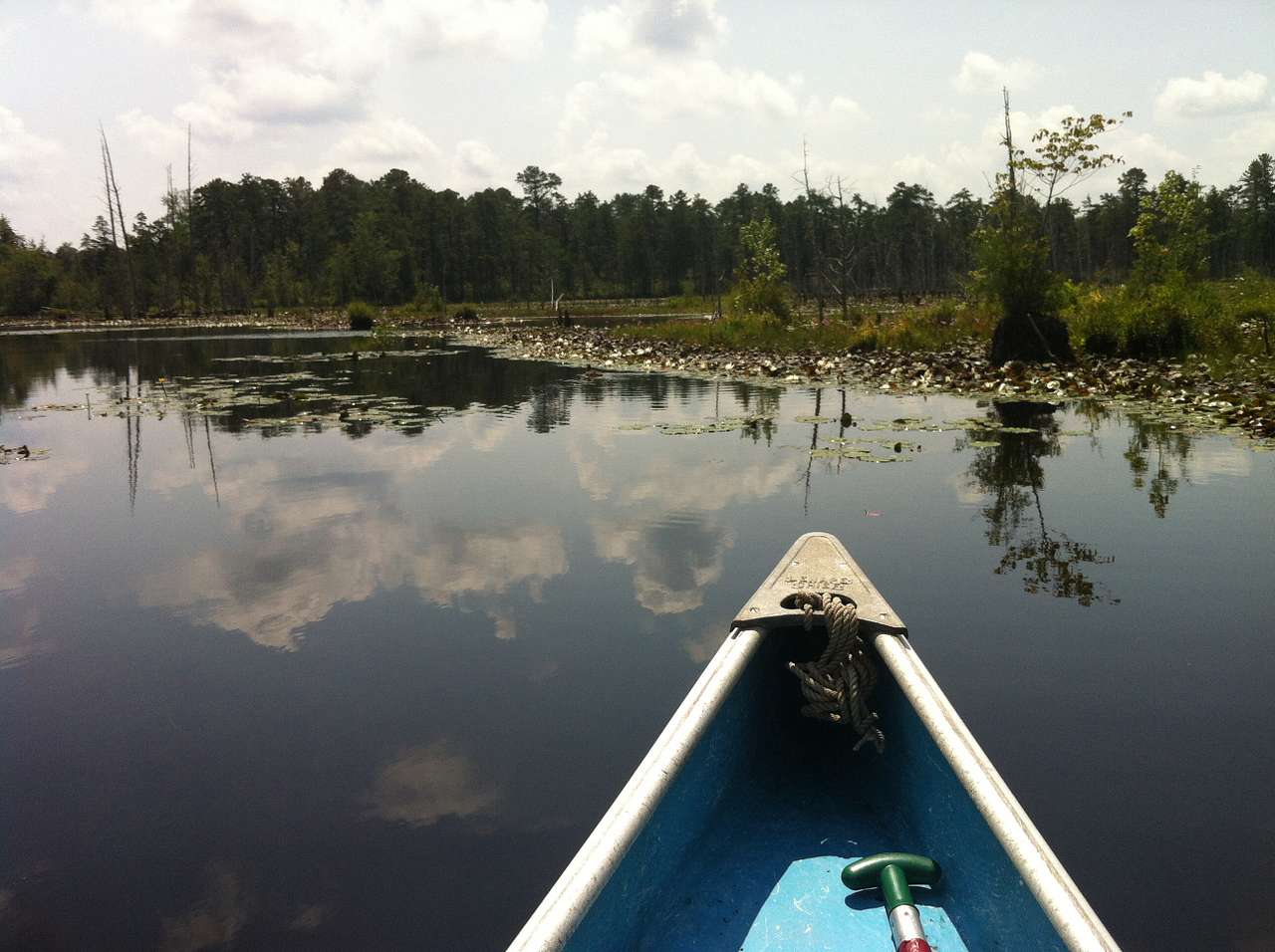 Goshen pond by canoe