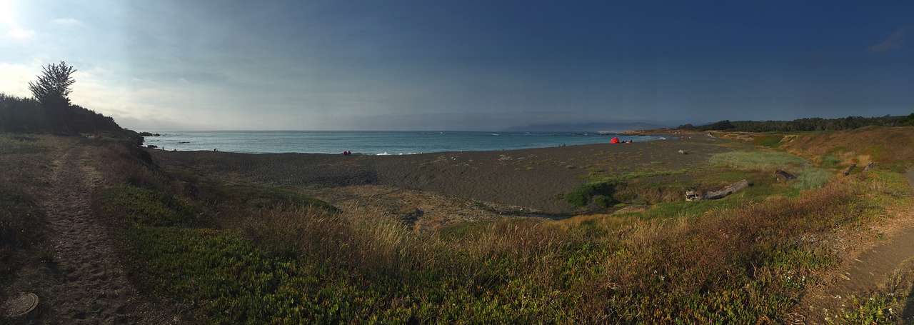 View of MacKerricher Beach at sunset