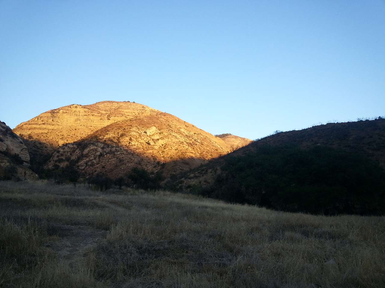 Sunset on the surrounding mountains