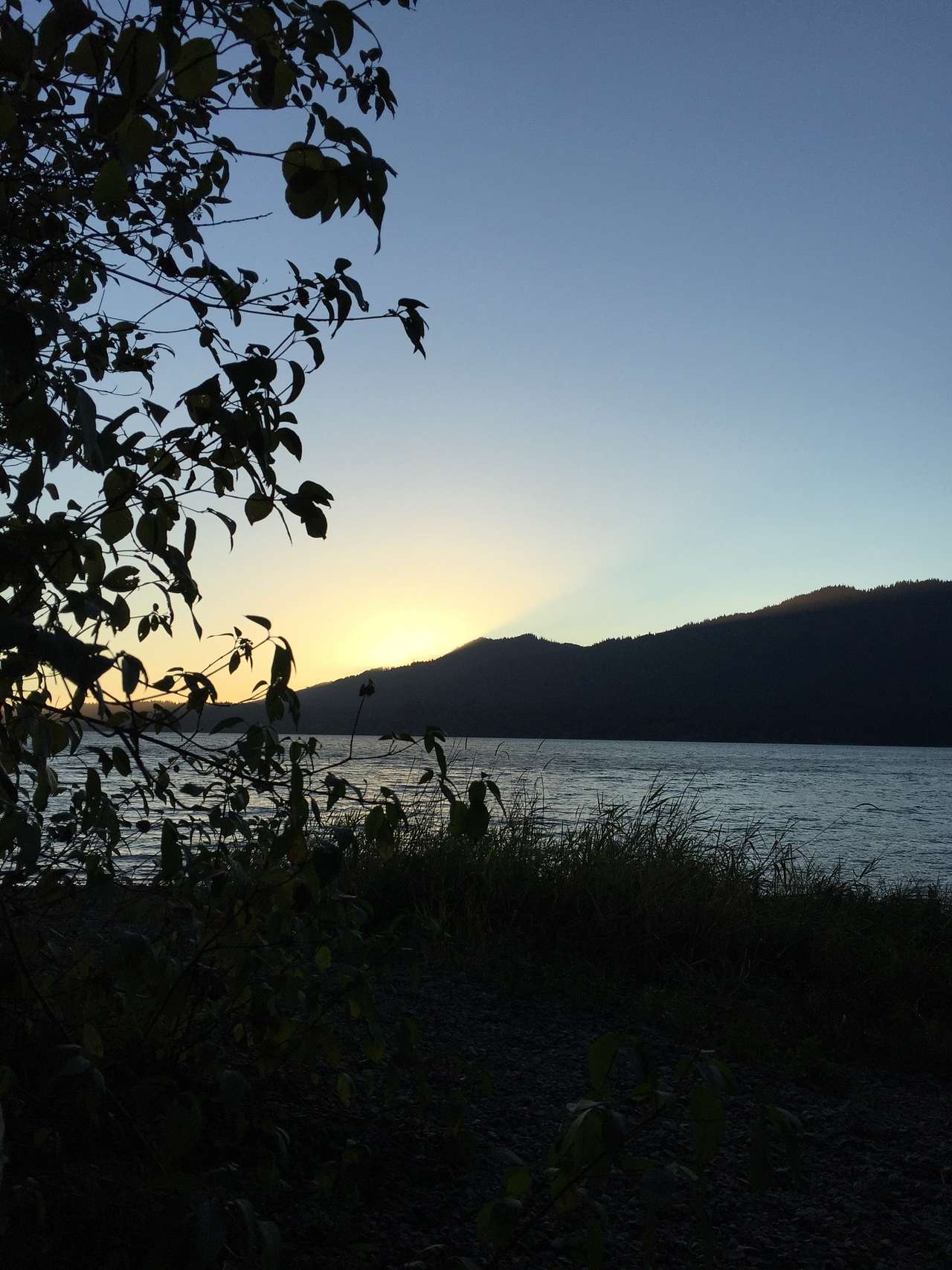 Sunsets over the lake.