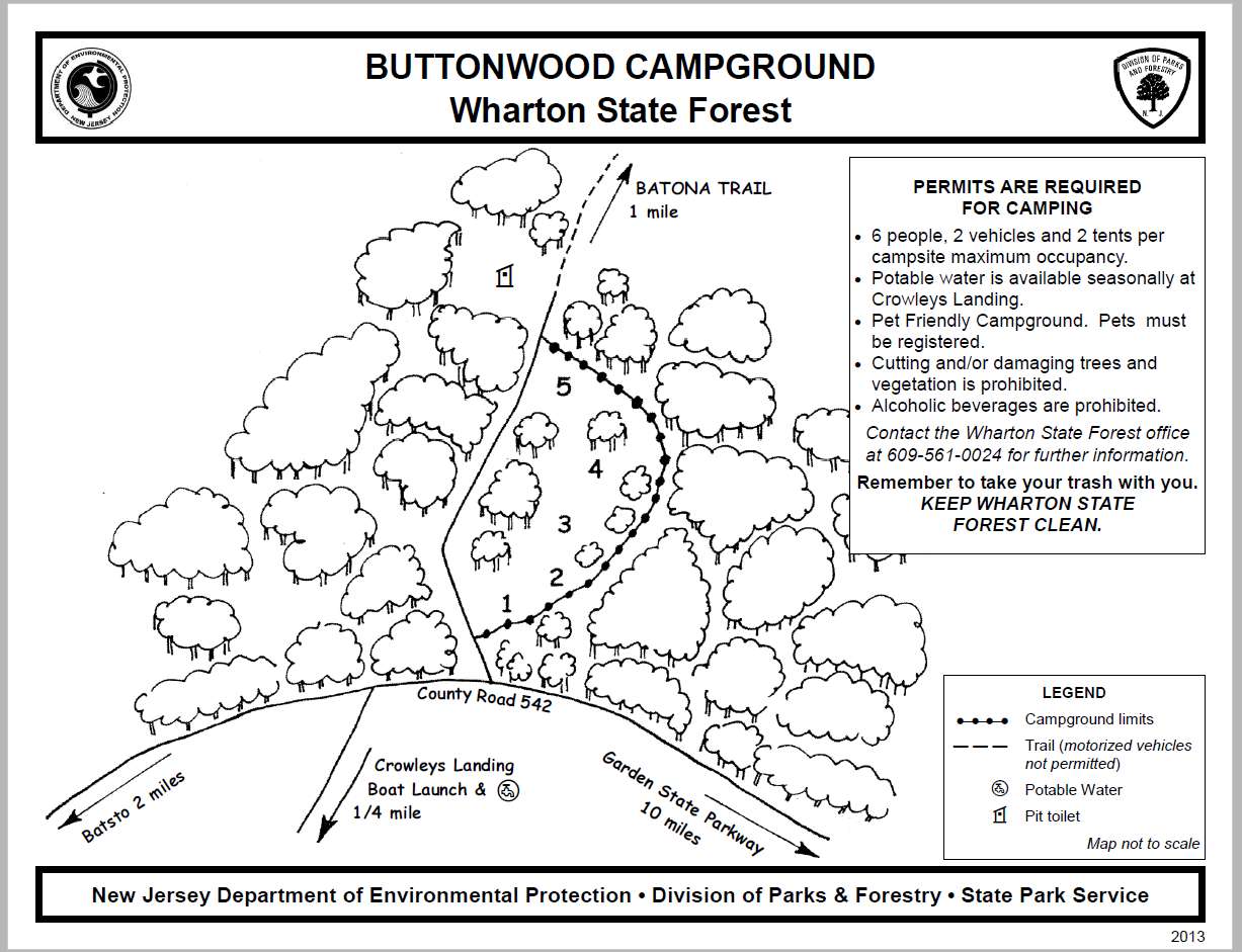 Here is the campground map from Division of Parks & Forestry.