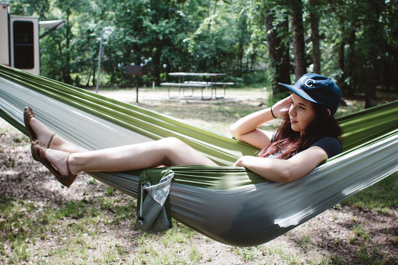 Plenty of places around to string up a hammock. 
