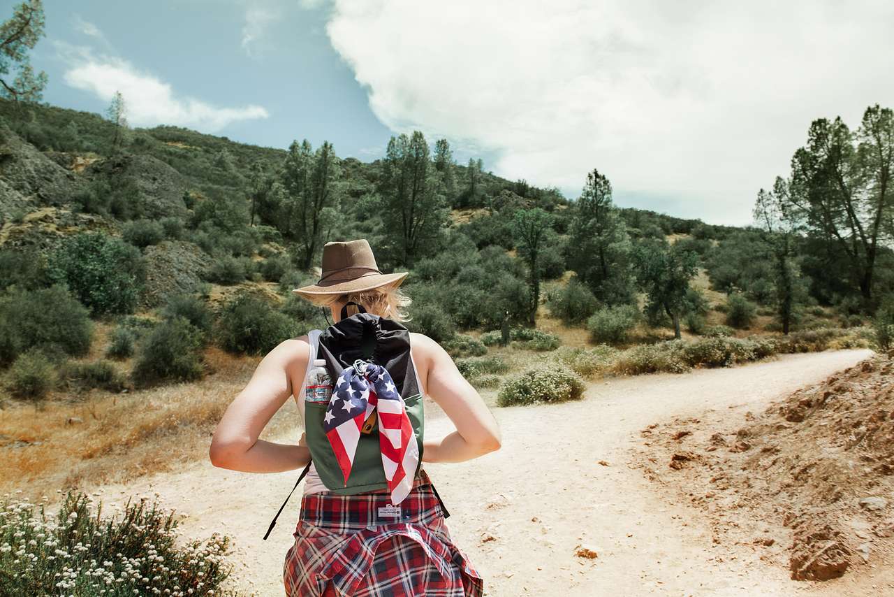 on the trail