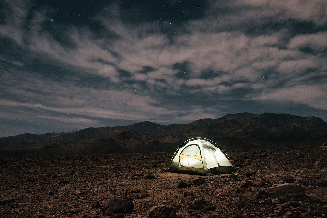 Furnace Creek fills up quick, but there's a lot of backcountry camping right now down the road, like this site up West Side Road. 