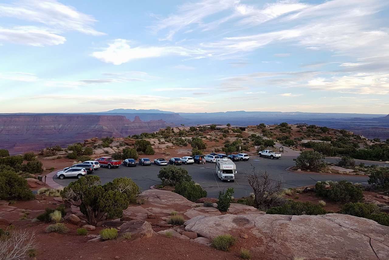 Dead Horse Point lookout is a mile away from the camp.