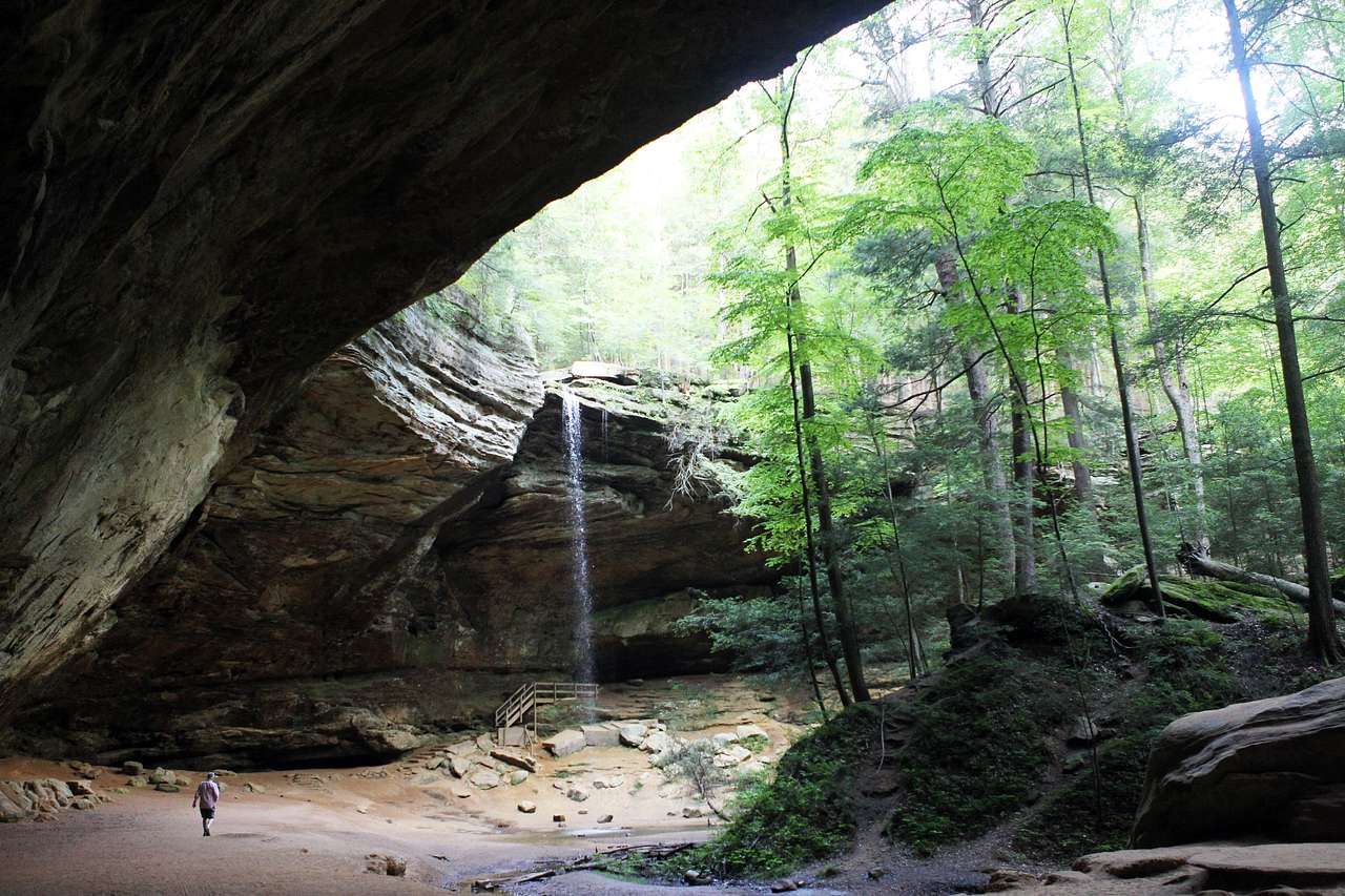 Ash Cave, Hocking Hills.  The trail's a little tame, a little groomed, but head out there in the evening, when things settle down, and you'll appreciate the quiet.