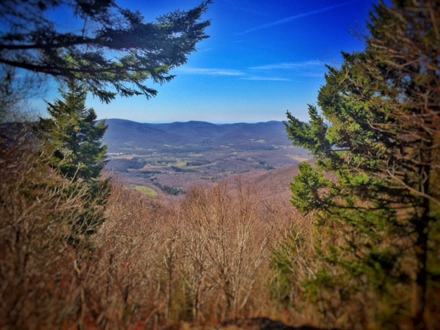 View from the trail to summit. 