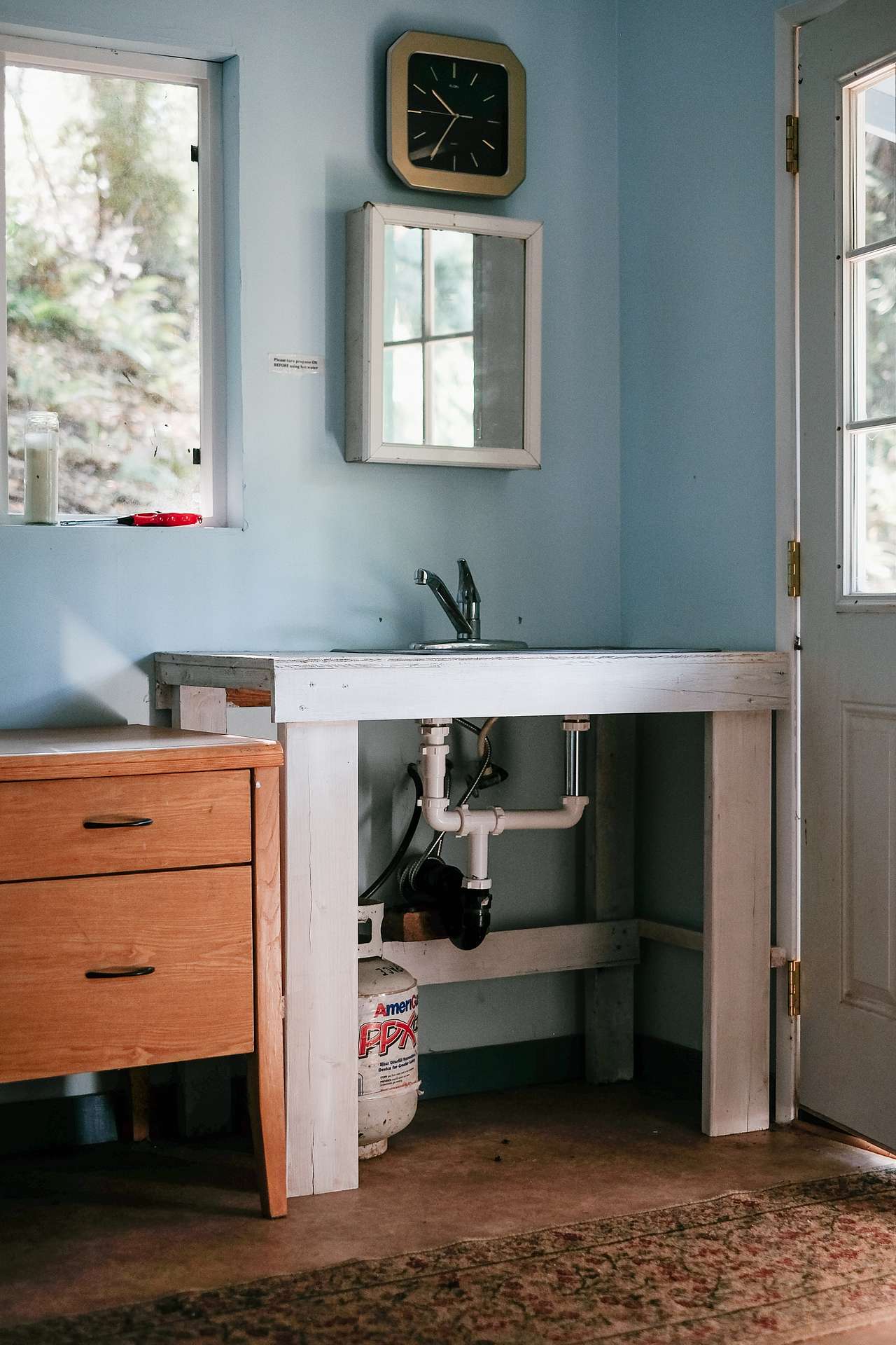 Kitchen in Blue Cottage.