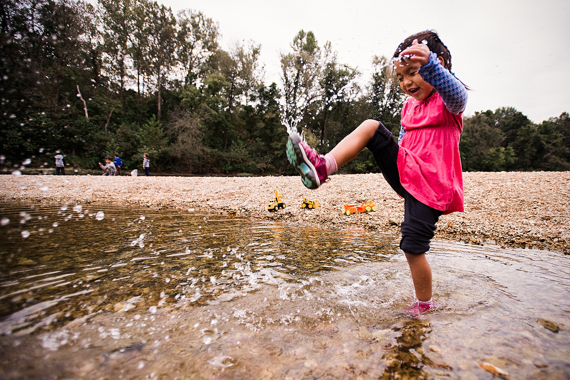 The rustic campsites are adjacent to the Meramec River - perfect for splashing around.