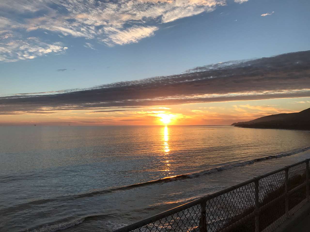 Sun setting day before the storm.
