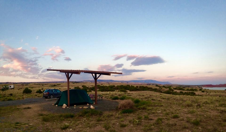 Very open campground sites but the views go on for miles!
