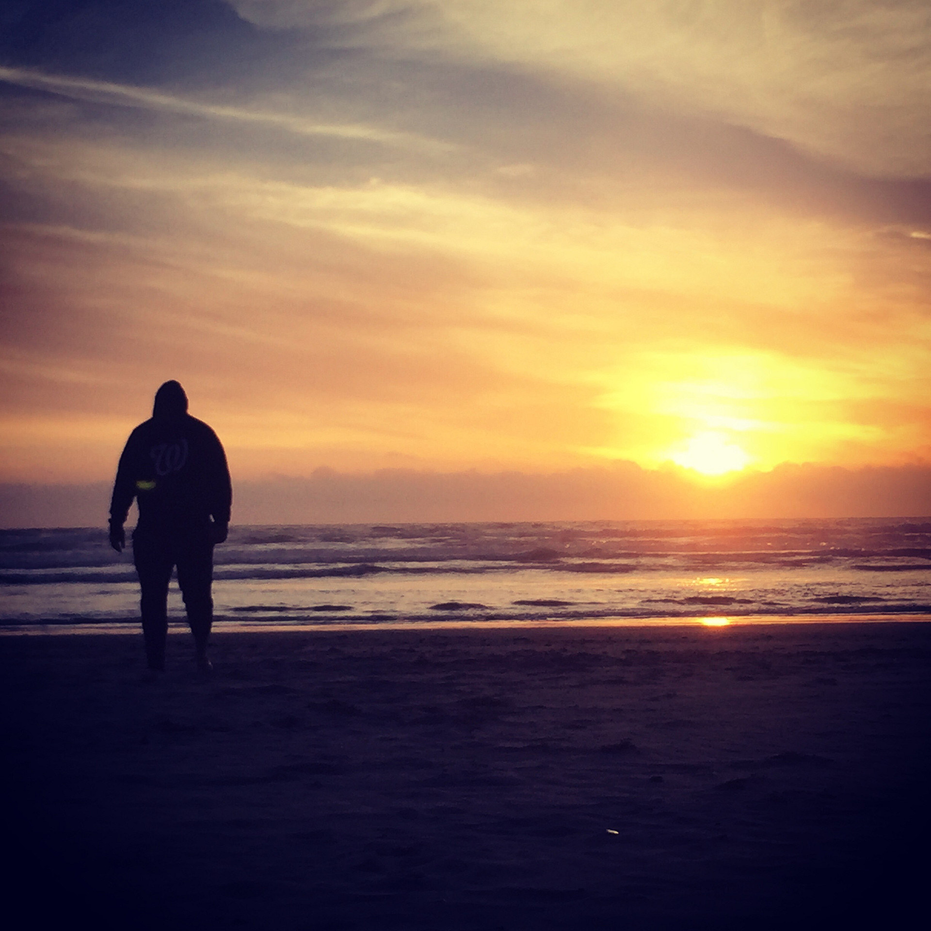 sunset on the beach