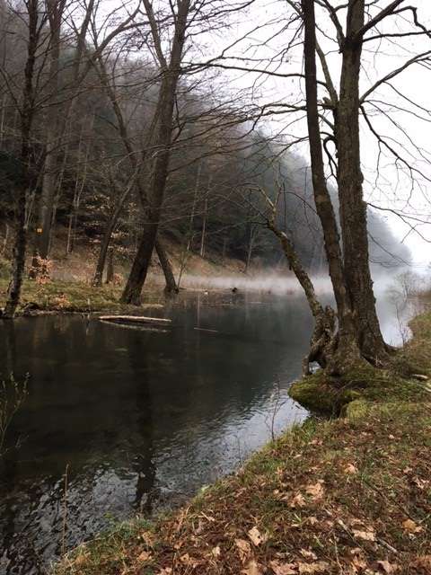 Backcountry camping in late April.  First view from my tent.  Beautiful
