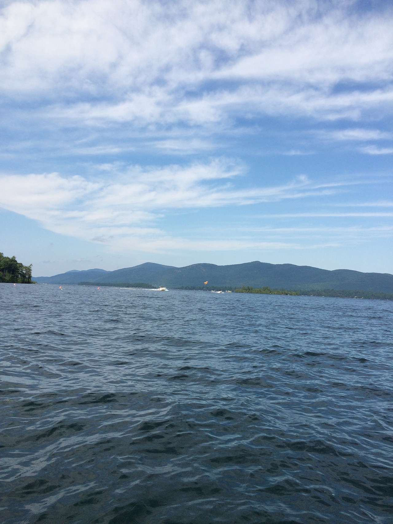 Another view of the lake from the boat moring area and swim area of the campground. 